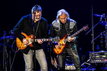 Vince Gill, left, and Joe Walsh of the Eagles, who launch their Sphere residency Friday and Sat ...