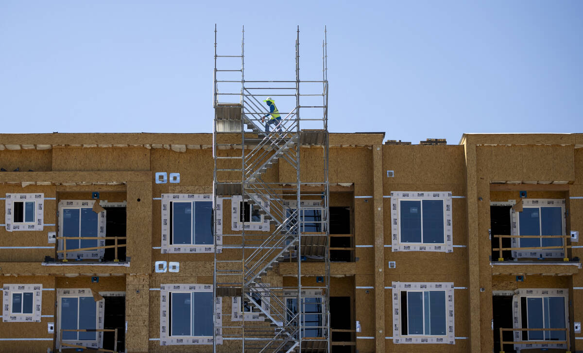 Construction continues at the Otonomus Hotel, Tuesday, Sept. 17, 2024, in Las Vegas. (Daniel Ja ...