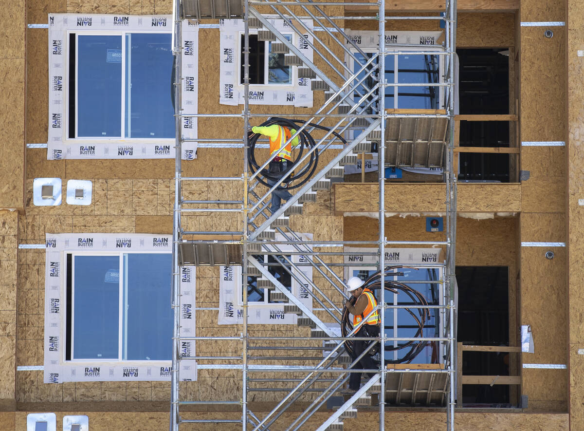 Construction continues at the Otonomus Hotel, Tuesday, Sept. 17, 2024, in Las Vegas. (Daniel Ja ...