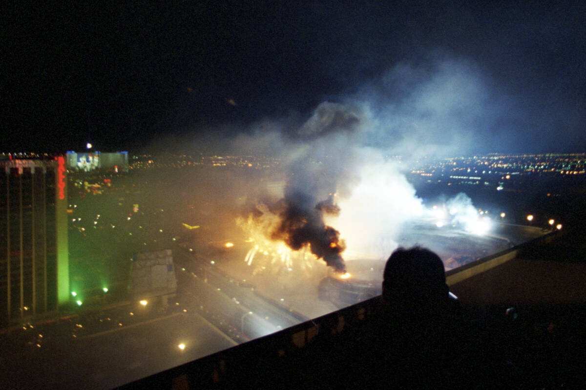 The Dunes implosion in Las Vegas, Nevada, on October 27, 1993. (Darrin Bush, Las Vegas News Bur ...