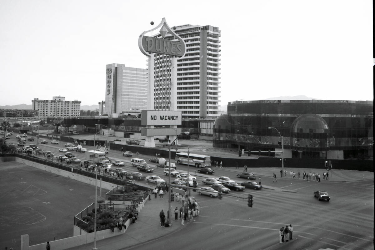 The Dunes implosion in Las Vegas, Nevada, on October 27, 1993. (Darrin Bush, Las Vegas News Bur ...