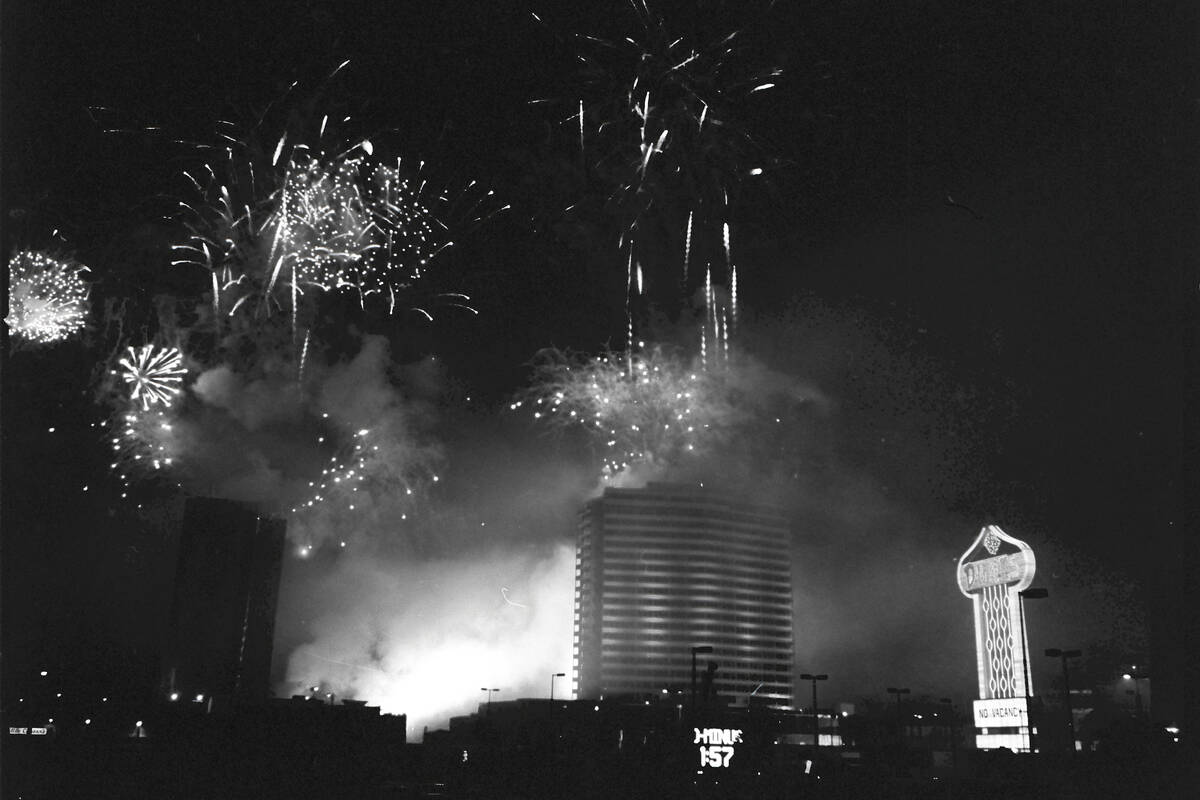 The Dunes implosion in Las Vegas, Nevada, on October 27, 1993. (Darrin Bush, Las Vegas News Bur ...