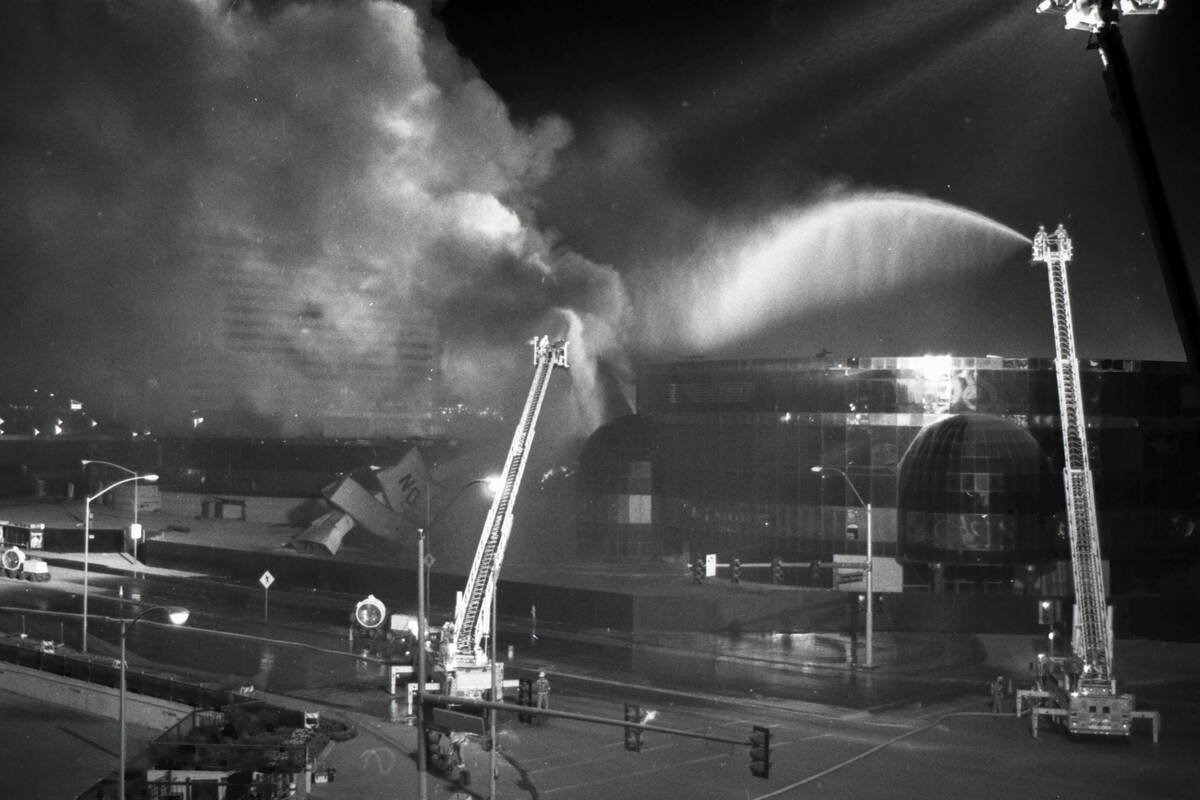 The Dunes implosion in Las Vegas, Nevada, on October 27, 1993. (Darrin Bush, Las Vegas News Bur ...