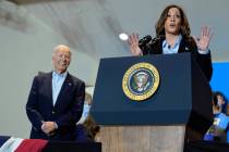 President Joe Biden and Democratic presidential nominee Vice President Kamala Harris campaign a ...