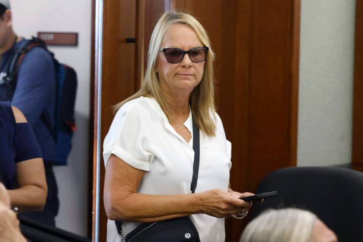 Crystal Probst, the widow of Andreas Probst, enters a courtroom to attend Jesus Ayala's compete ...