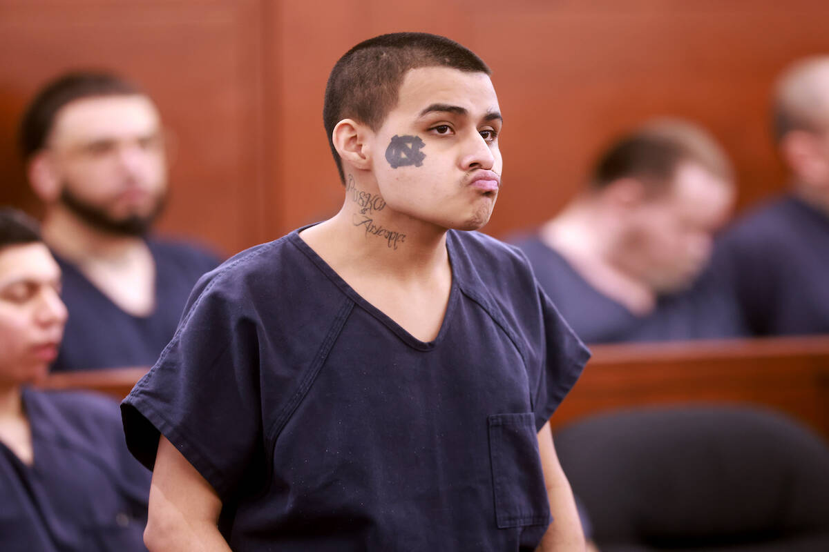 Jesus Ayala, 18, who with Jzamir Keys, 17, is accused of killing a former California police chi ...