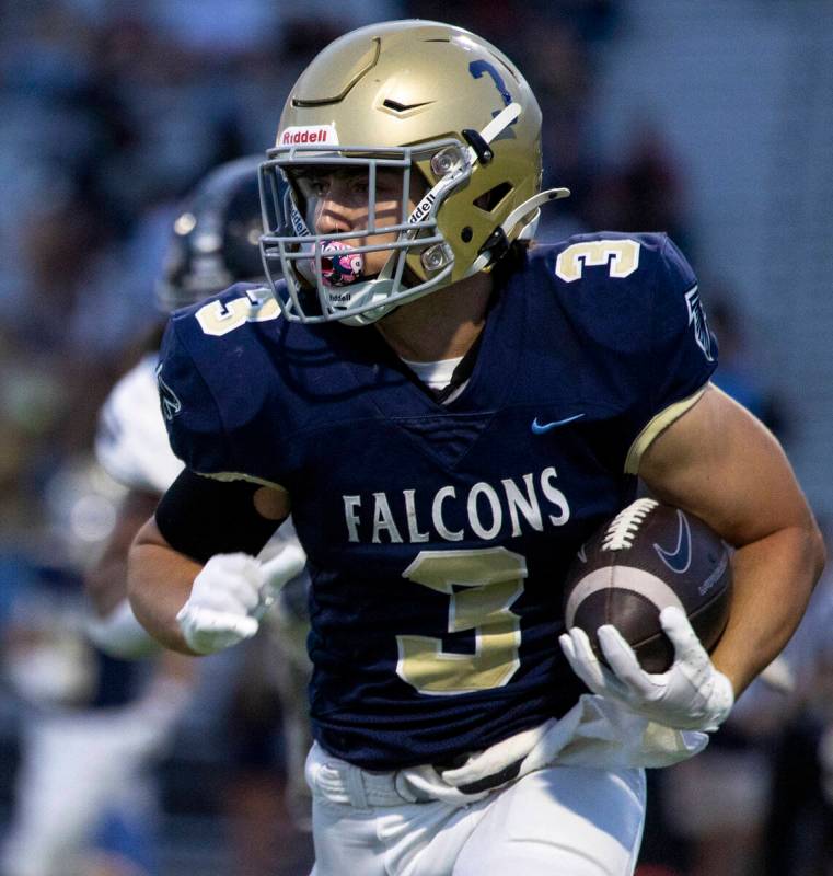 Foothill running back Eugene Altobella III (3) runs the ball during the high school football ga ...