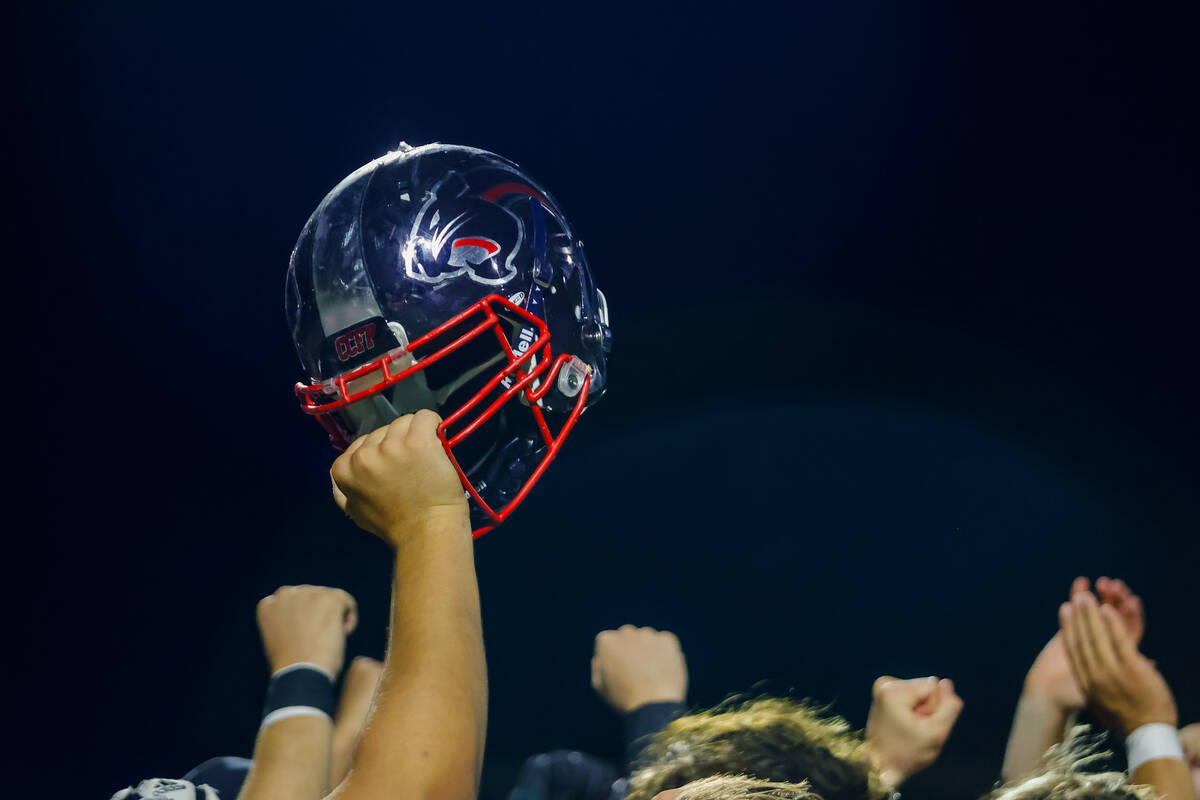 Coronado celebrates after defeating Liberty after a football game between Liberty and Coronado ...