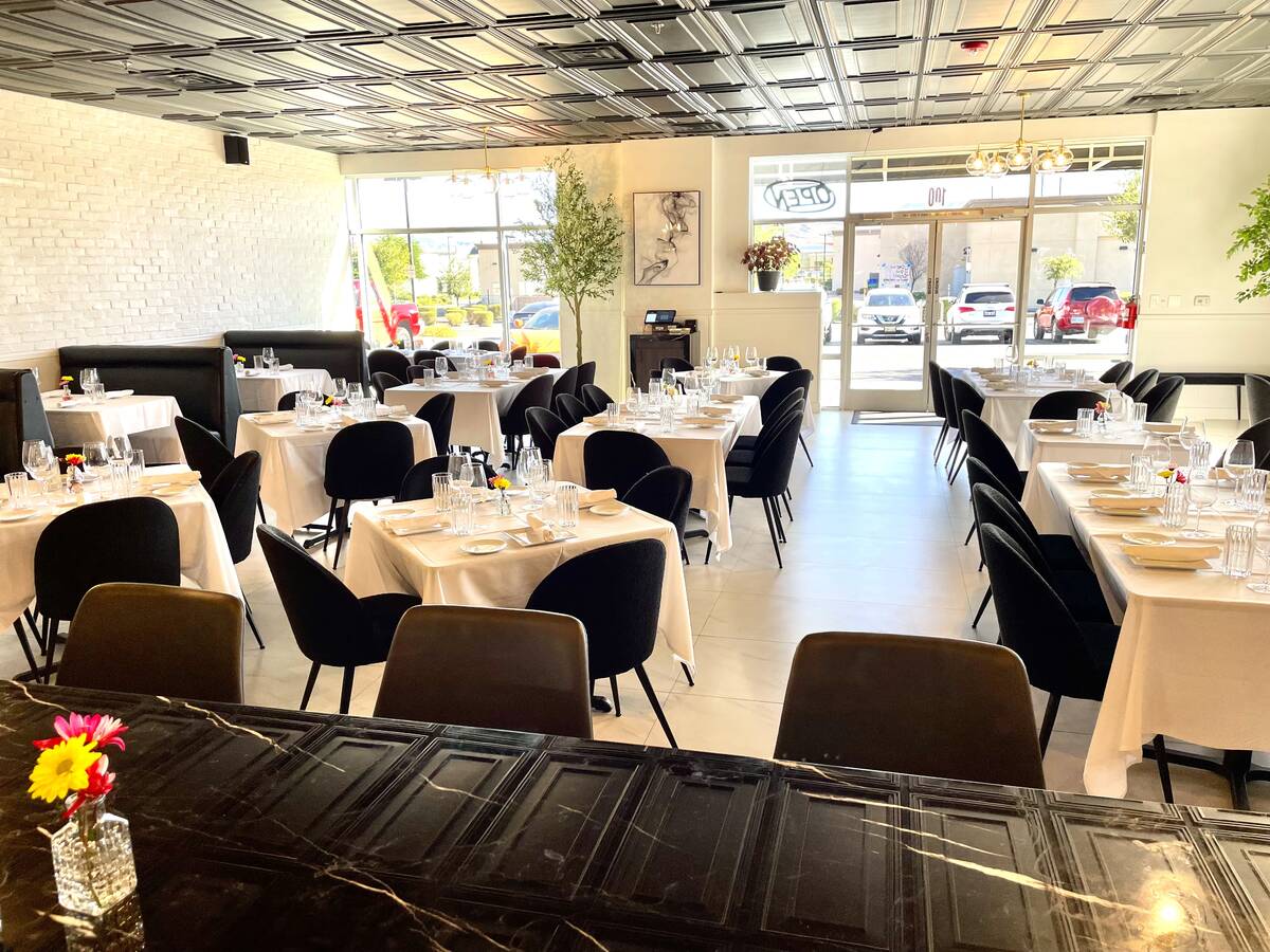 The dining room of Roma Kitchen, which opened on Sept. 16, 2024, in the Southern Highlands area ...