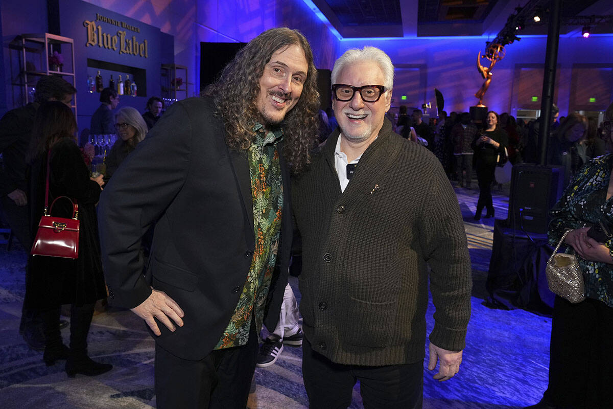 Frank Scherma, Television Academy Chair, left, and "Weird Al" Yankovic Television Aca ...