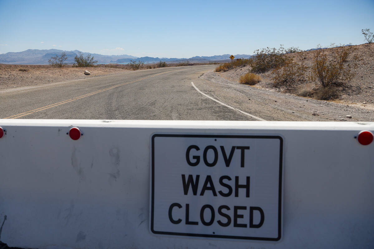 The road to Government Wash in the Lake Mead National Recreation Area in Boulder City, Tuesday, ...