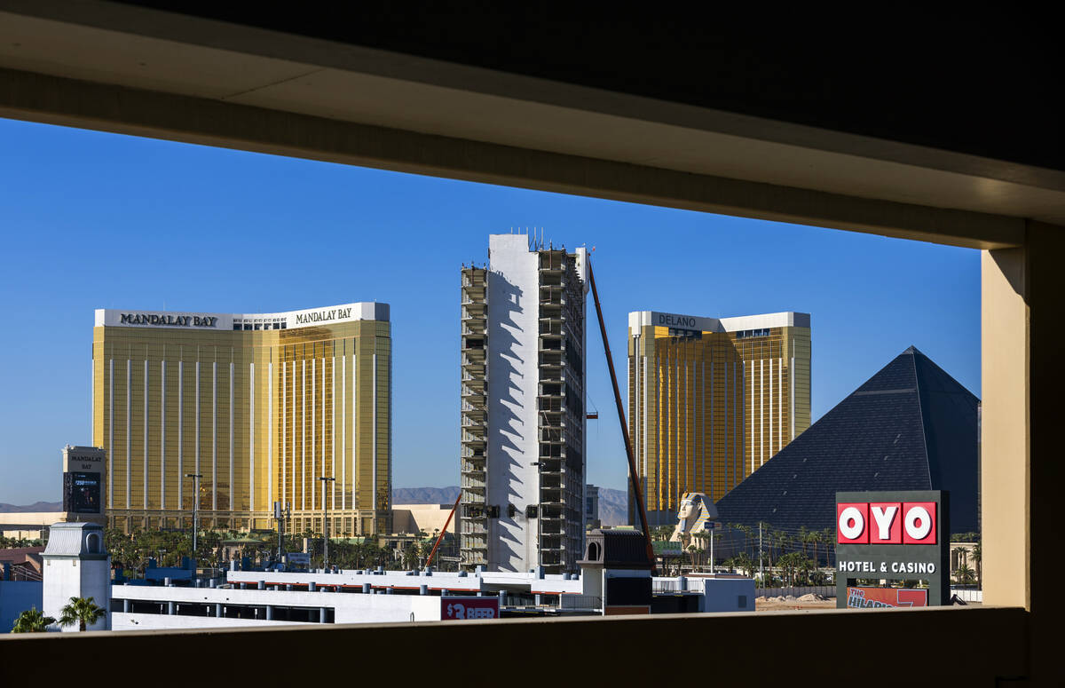 Preparations for the upcoming implosion continue at the Tropicana Las Vegas on Tuesday, Sept. 2 ...