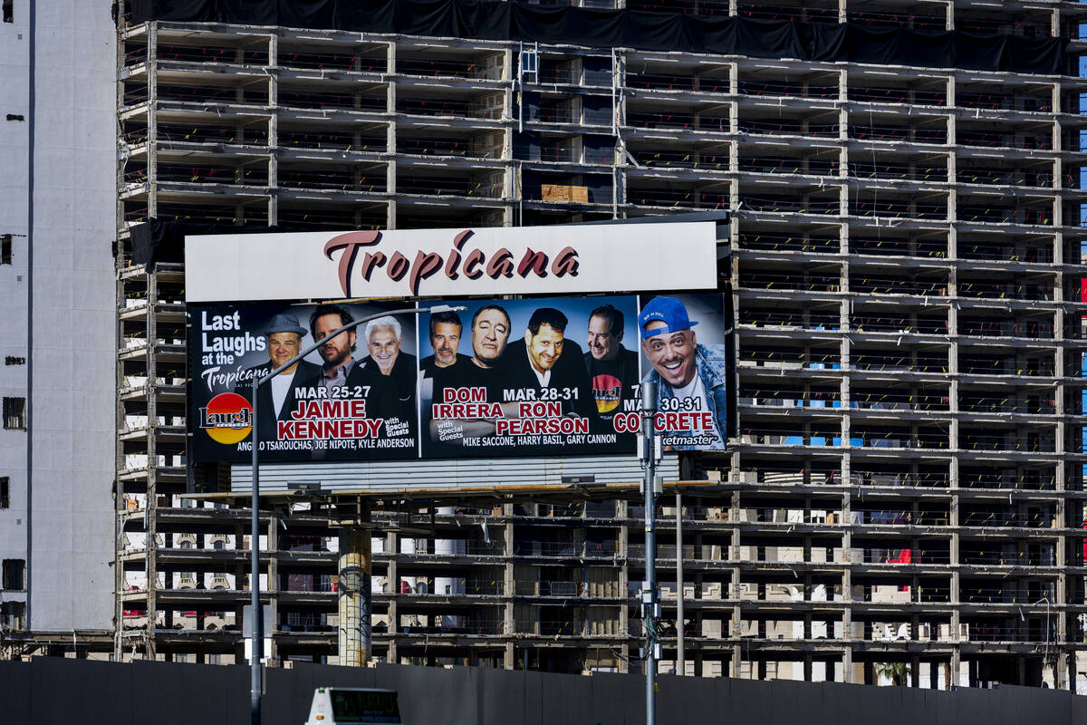 Preparations for the upcoming implosion continue at the Tropicana Las Vegas on Tuesday, Sept. 2 ...