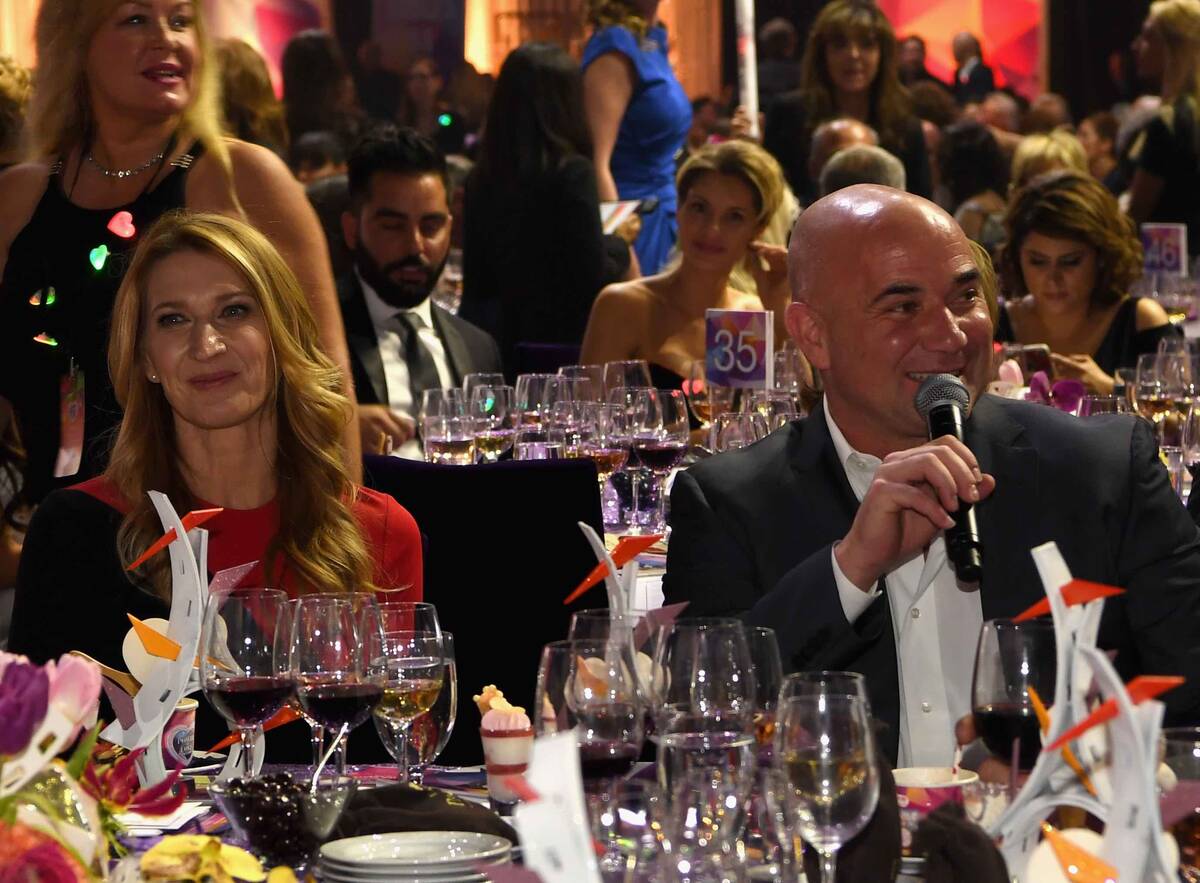 Stefanie Graf and Andre Agassi attend the Keep Memory Alive "Power of Love Gala" at MGM Grand G ...