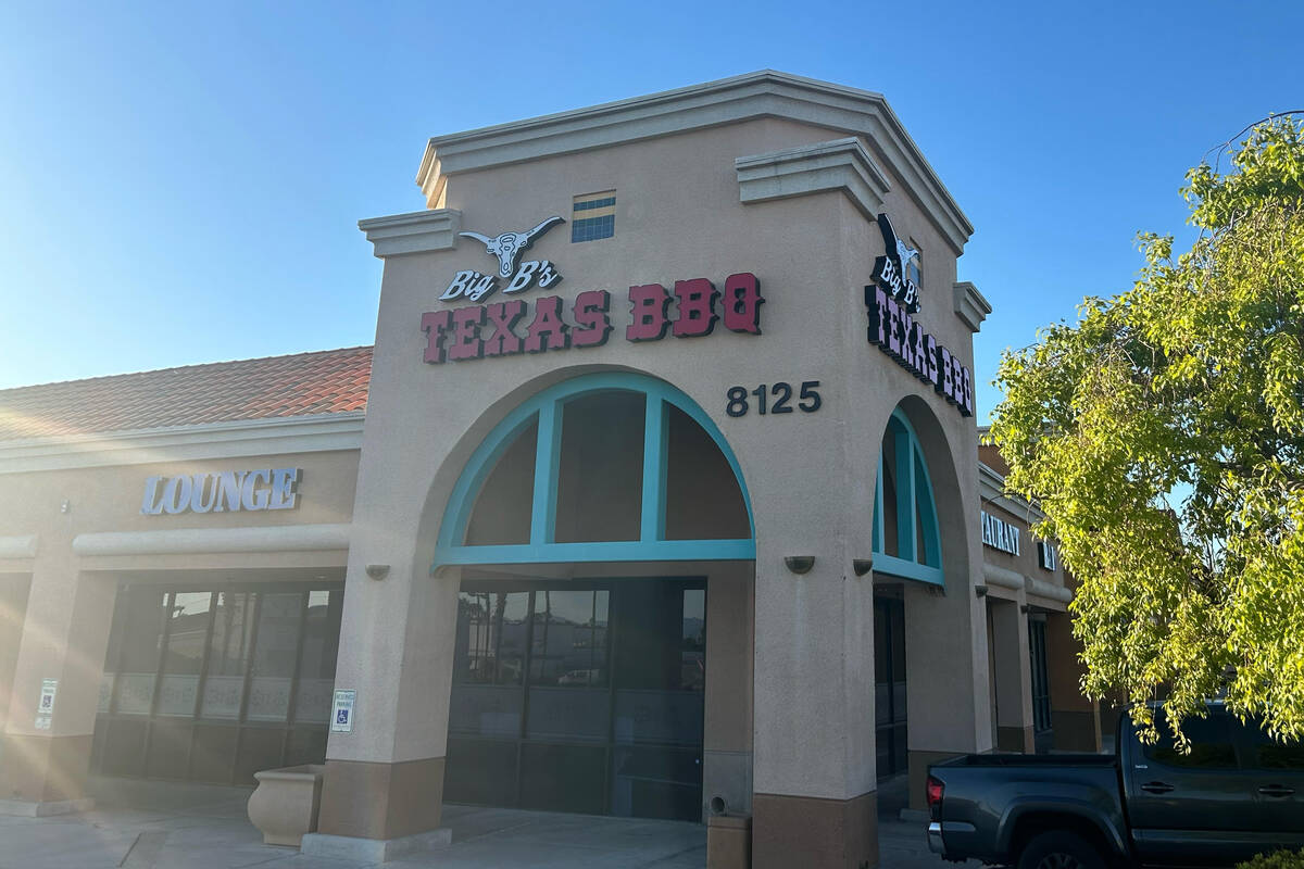 The exterior of the Big B's Texas BBQ under construction as of September 2024 on West Sahara Bo ...