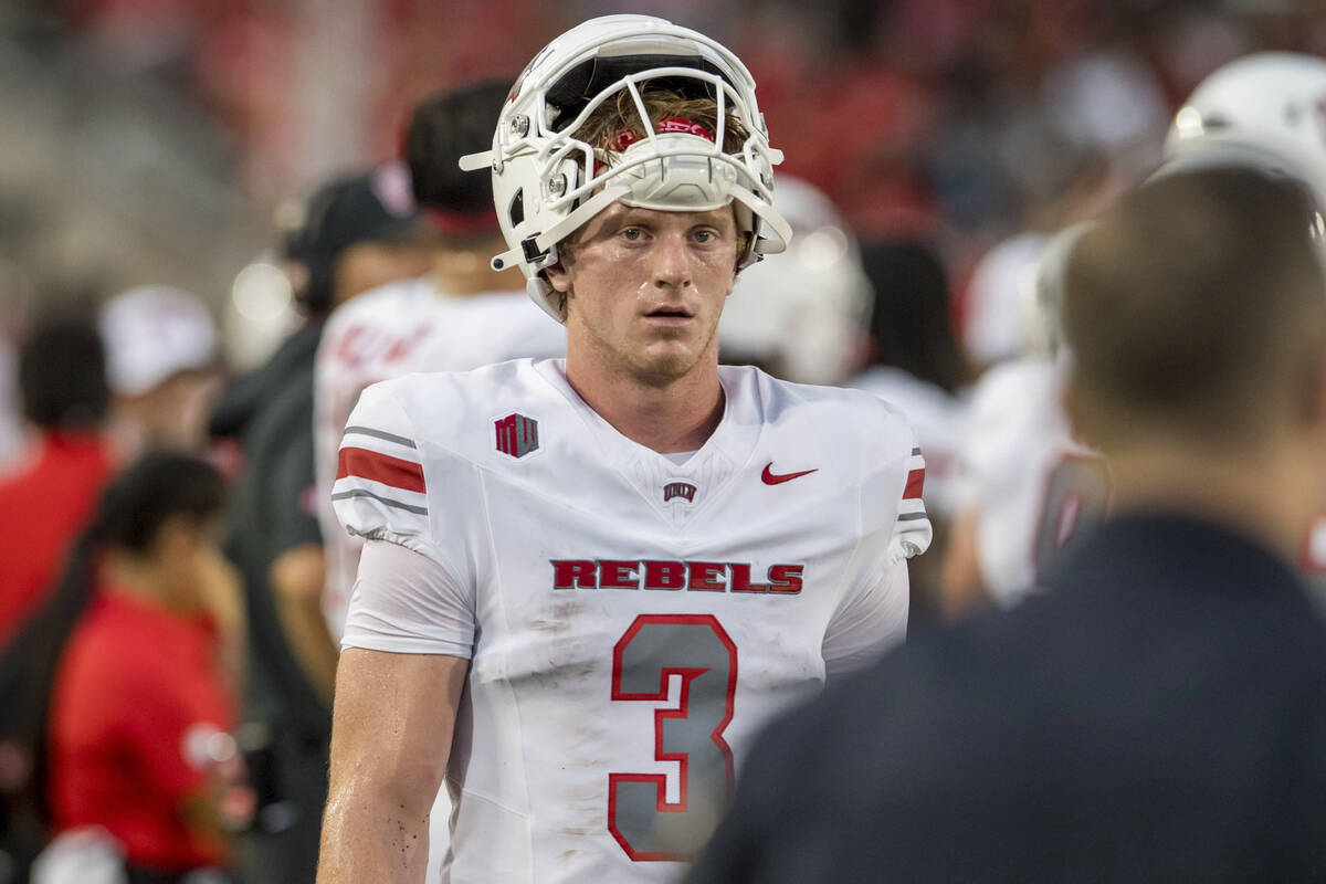 August 31, 2024: UNLV Rebels quarterback Matthew Sluka (3) during a game between the UNLV Rebel ...