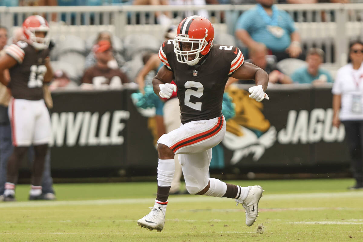 Cleveland Browns wide receiver Amari Cooper (2) runs a route during an NFL football game agains ...