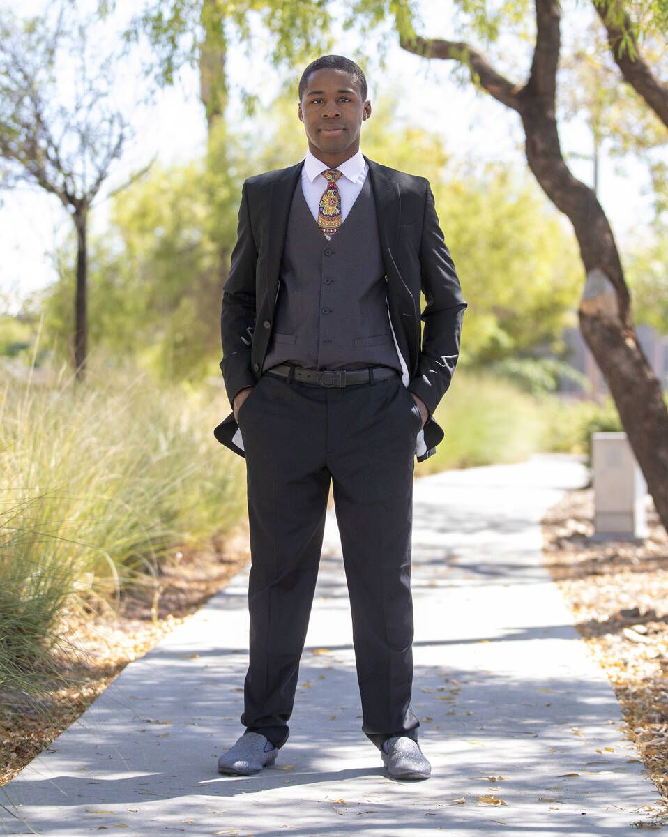 Denzel Martin, older brother of Weslie Martin, Friday, Sept. 27, 2024, in Las Vegas. Denzel is ...