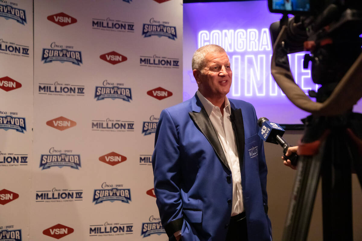 Derek Stevens, owner of the D Las Vegas, speaks with the media at the D on Friday, Jan. 13, 202 ...