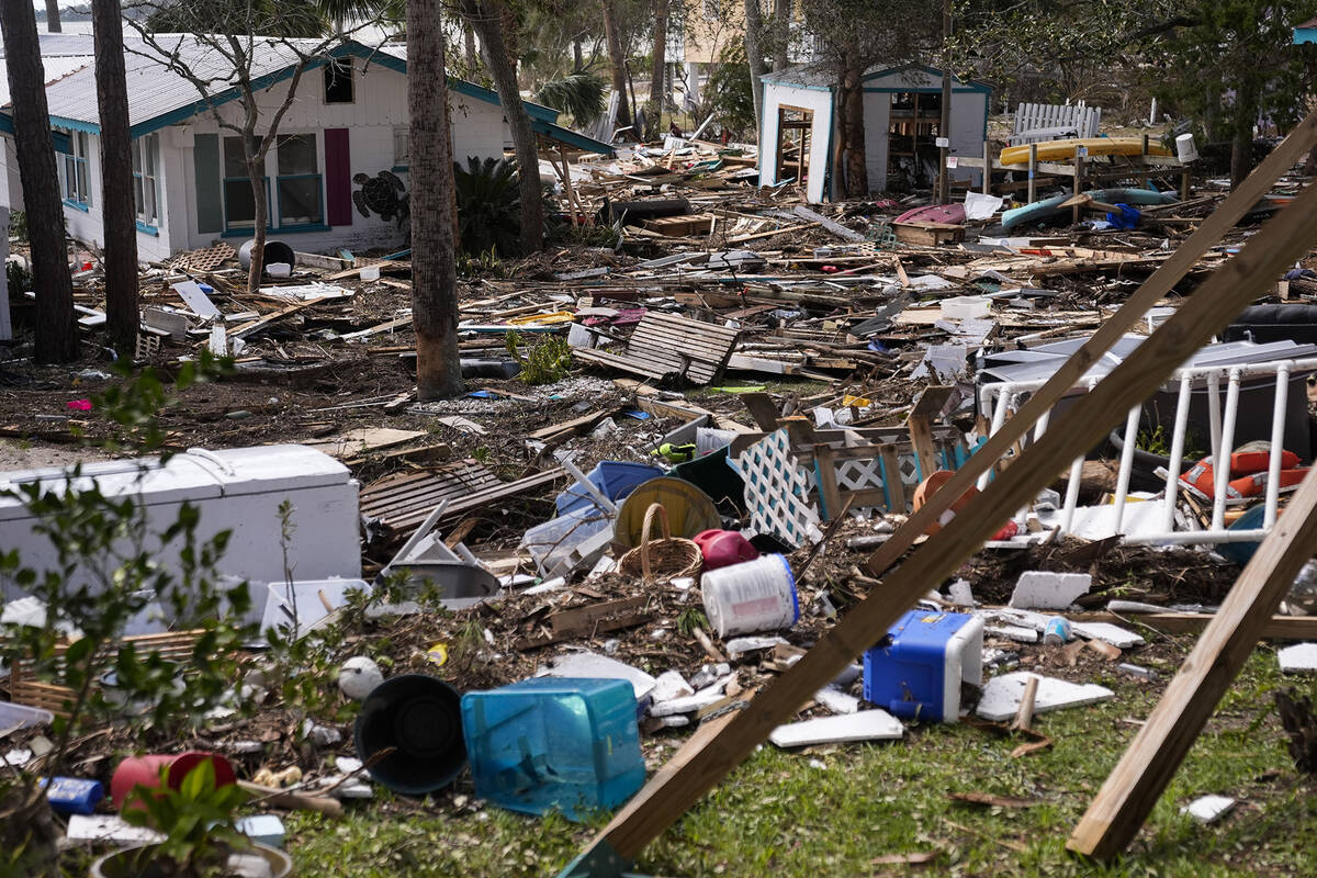 Destruction to the Faraway Inn Cottages and Motel is seen in the aftermath of Hurricane Helene, ...