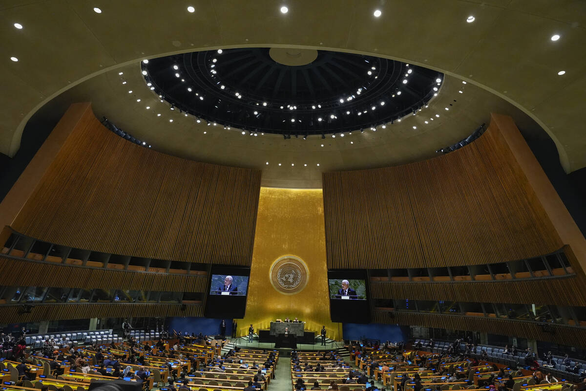 Palestinian President Mahmoud Abbas addresses the 79th session of the United Nations General As ...