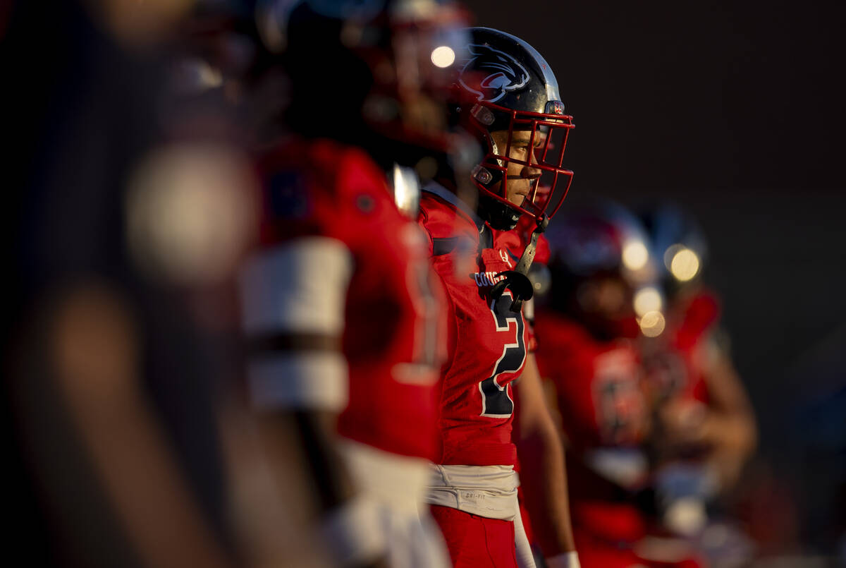 Coronado defensive back Isaiah Colbert (2) watches the play during the high school football gam ...