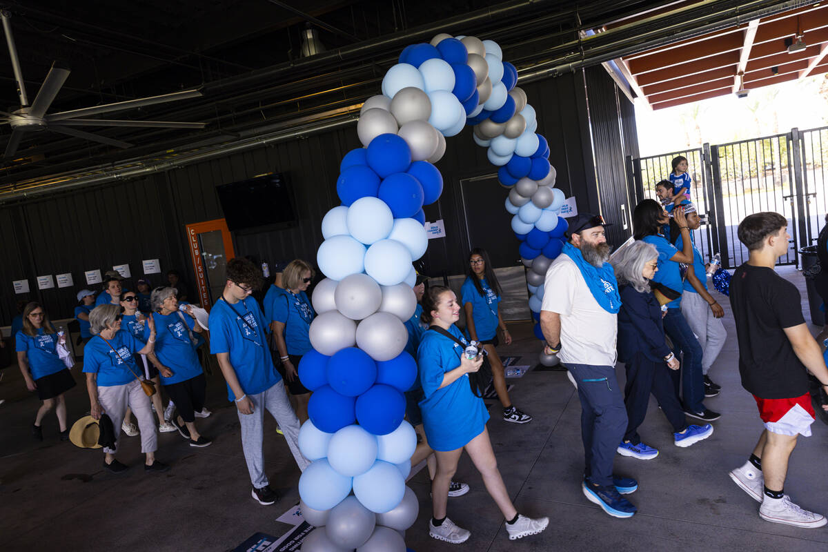 People participate in the Anti-Defamation League's Walk Against Hate at Las Vegas Ballpark in D ...