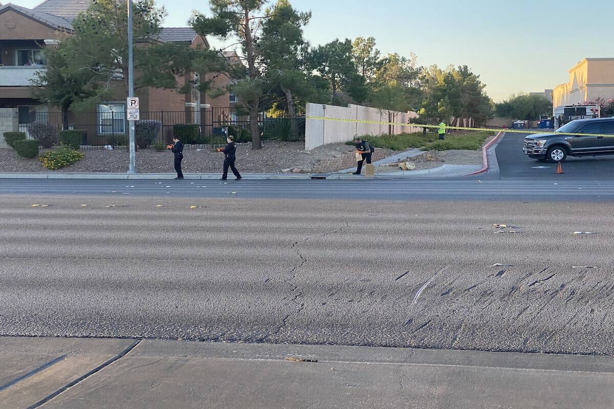 Police investigate a hit-and-run crash that left a cyclist dead Monday morning in the south Las ...