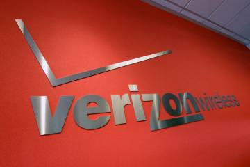 n this June 12, 2012 file photo, the Verizon logo is seen at Verizon store in Mountain View, Ca ...