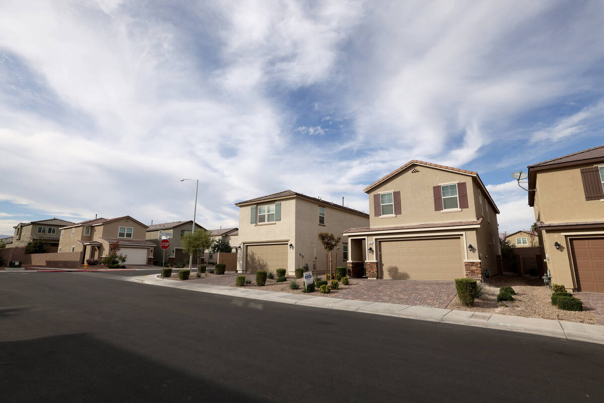 FILE - Homes are shown at the Kings Crossings neighborhood in North Las Vegas Monday, Nov. 13, ...