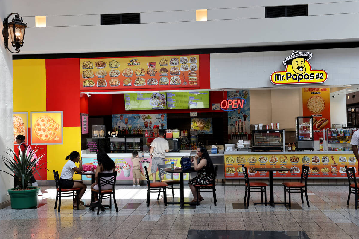 Food offerings are shown at Boulevard Mall on Maryland Parkway in Las Vegas Tuesday, Sept. 24, ...