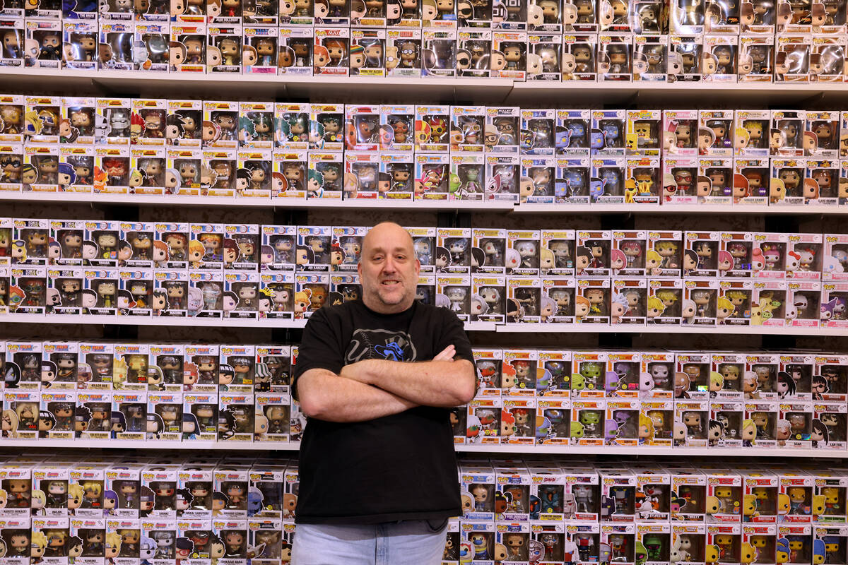 Matthew Gargiulo, owner of The Pop Shack Toys & Collectibles, poses at his store at Bouleva ...