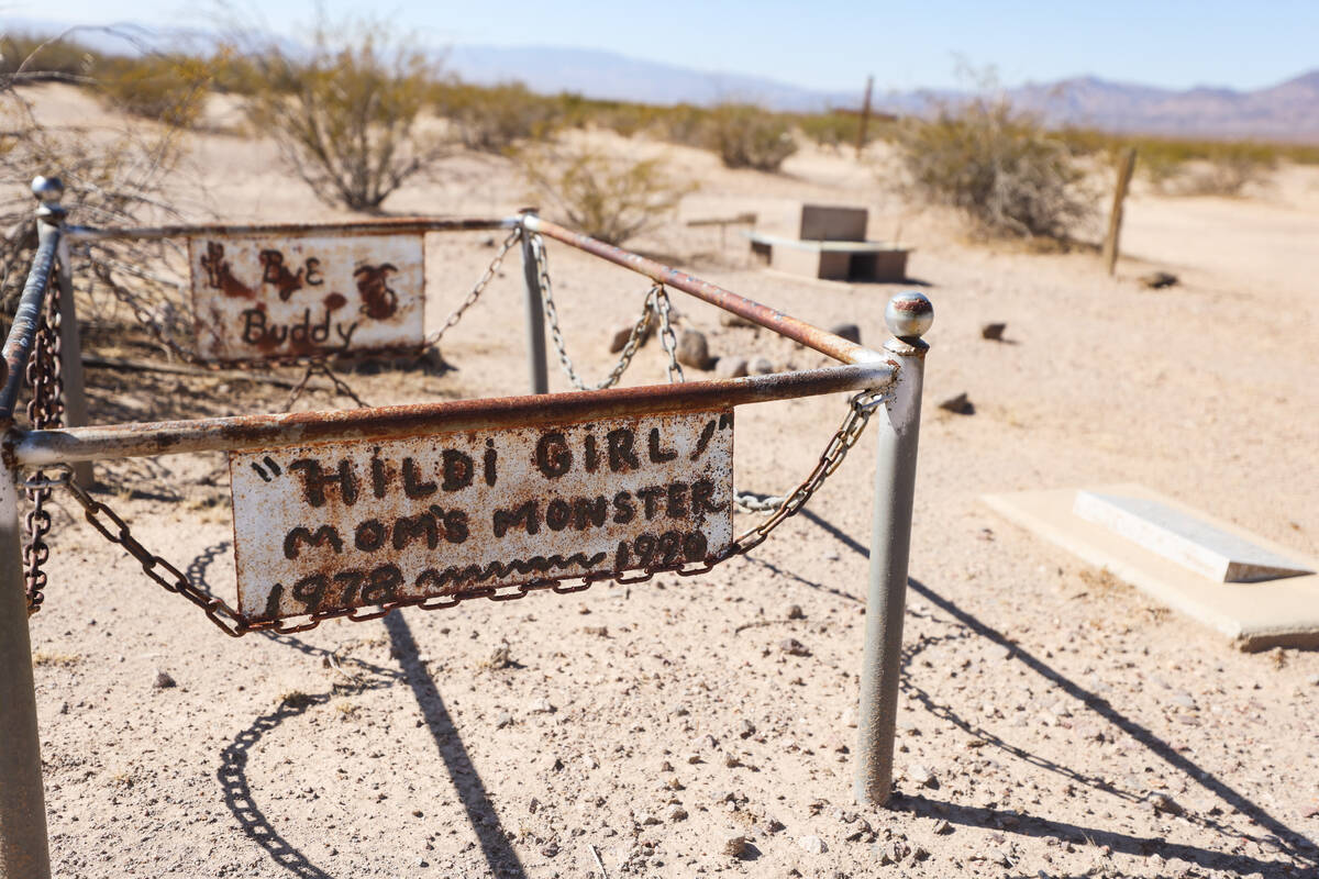 A pet’s grave site a an unofficial pet graveyard that locals have used since the 1950&#x ...