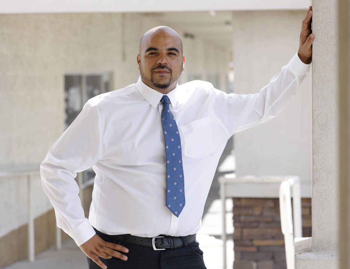 Jovan Jackson, a Democrat running for Nevada State Assembly District 6, poses for a photo on Se ...