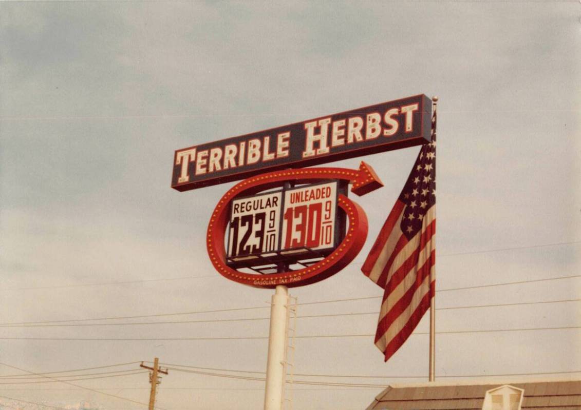 An old Terrible Herbst sign, undated. (Terrible's)