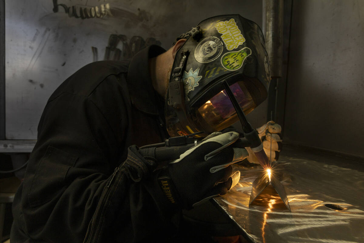 Greg Gilbert conducts a little dig welding in one of his bays, he is the founder of the Welding ...