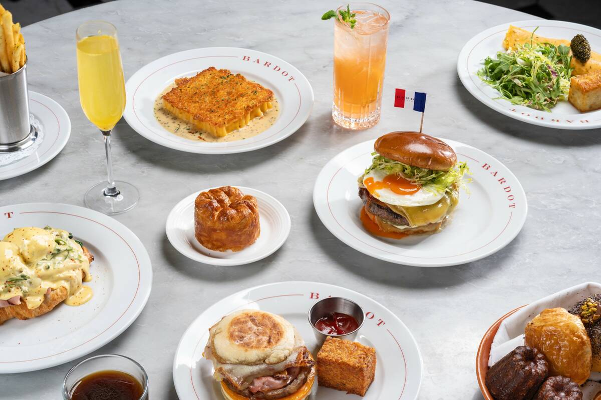 A brunch spread for fall 2024 at Bardot Brasserie in Aria on the Las Vegas Strip. (Anthony Mair)