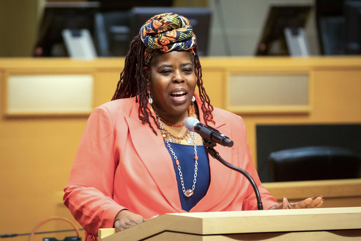 Tameka Henry receives the Community Activism and Politics Award at the 9th annual Black Trailbl ...