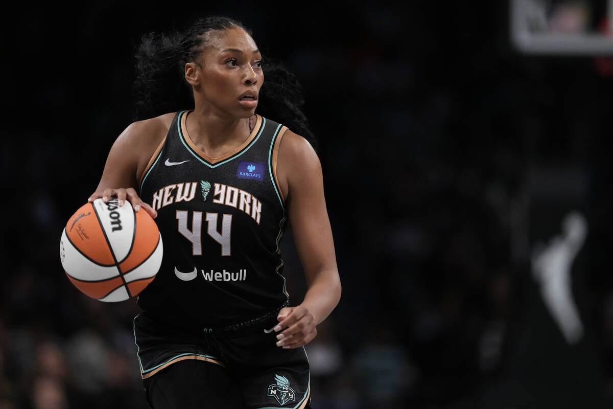 New York Liberty's Betnijah Laney-Hamilton (44) during the first half of a WNBA basketball semi ...