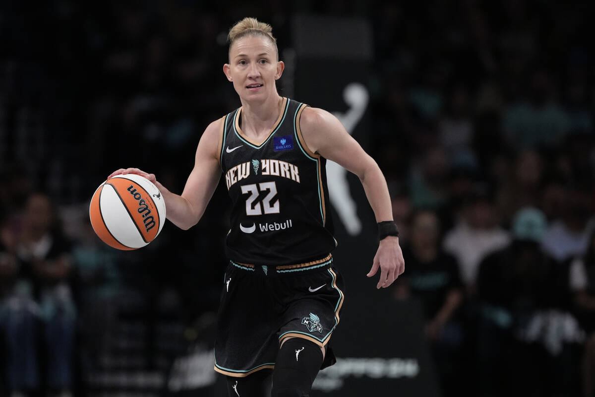 New York Liberty's Courtney Vandersloot during the first half of a WNBA basketball semifinal ga ...