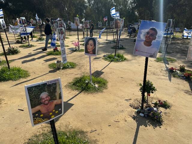 The Nova music festival grounds in southern Israel. (Rabbi Sanford Akselrad)