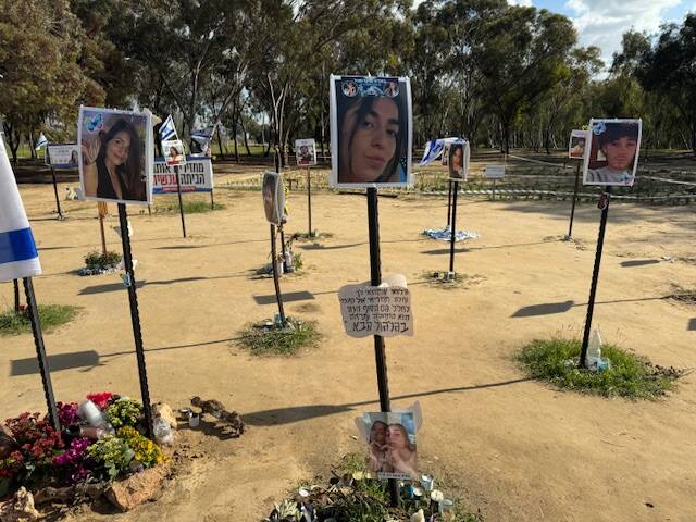 The Nova music festival grounds in southern Israel. (Rabbi Sanford Akselrad)