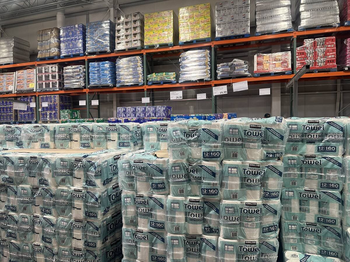 Toilet paper is out of stock at the 3411 Saint Rose Pkwy. Costco. Associates have replaced the ...