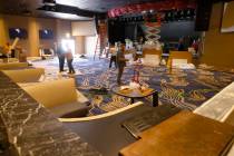 Construction is underway at the Showroom at the CasaBlanca hotel-casino, on Tuesday, Sept. 24, ...