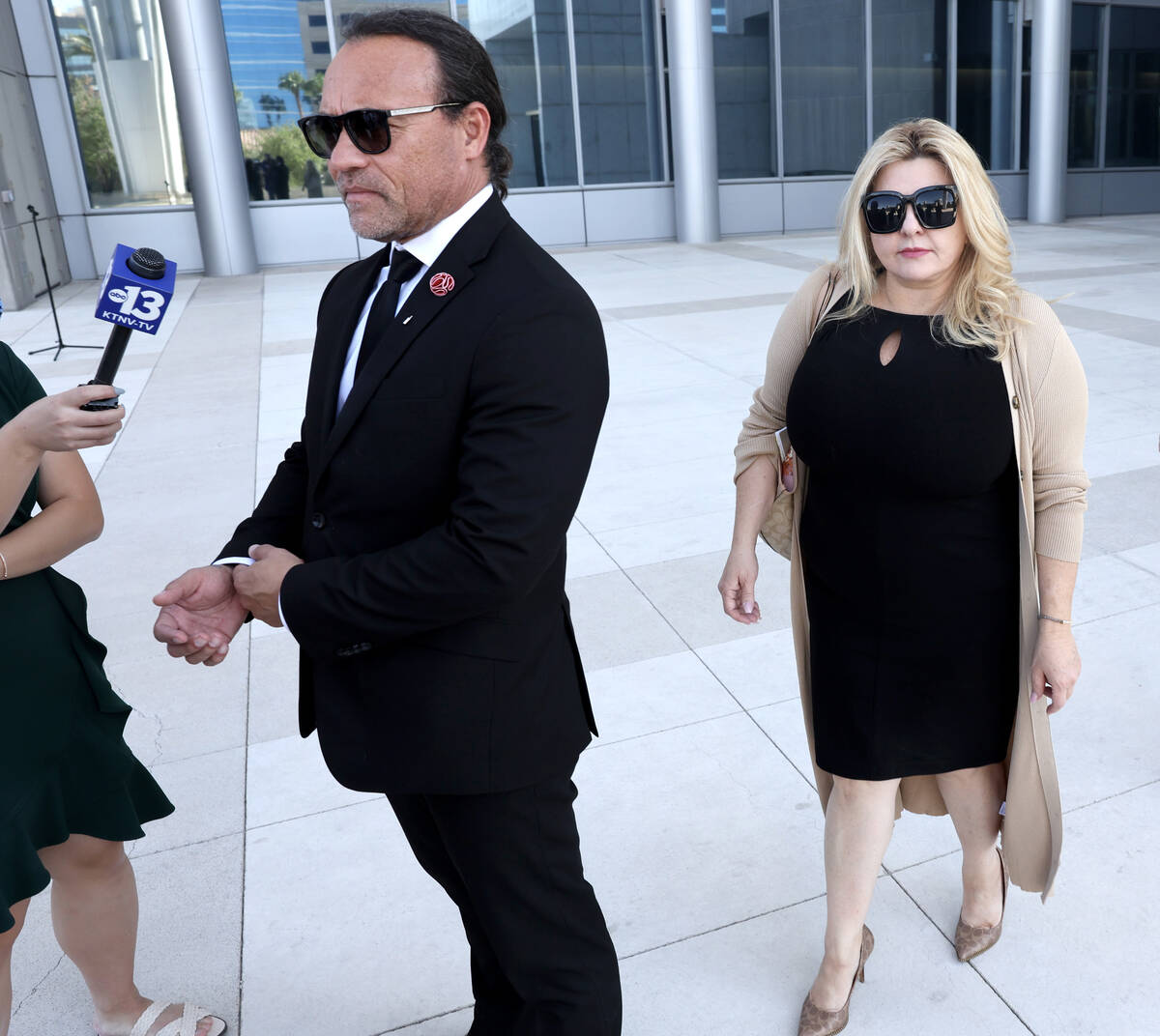 Former Las Vegas City Councilwoman Michele Fiore walks out of Lloyd George U.S. Courthouse in L ...