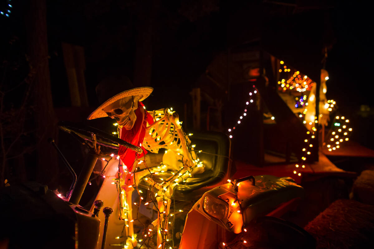 Decorations are shown during "Bonnie Screams" at Bonnie Springs Ranch outside of Las Vegas on T ...