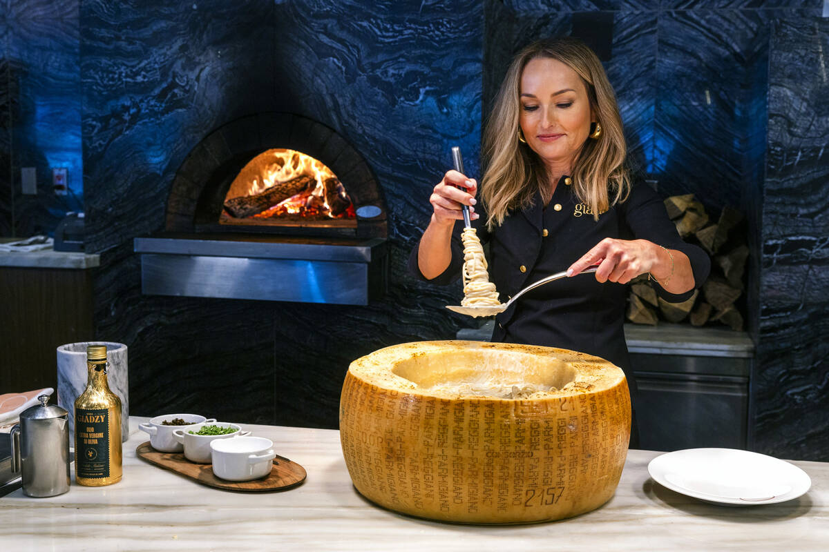 Chef Giada De Laurentiis celebrates the 10th anniversary of Giada restaurant with a pasta twirl ...