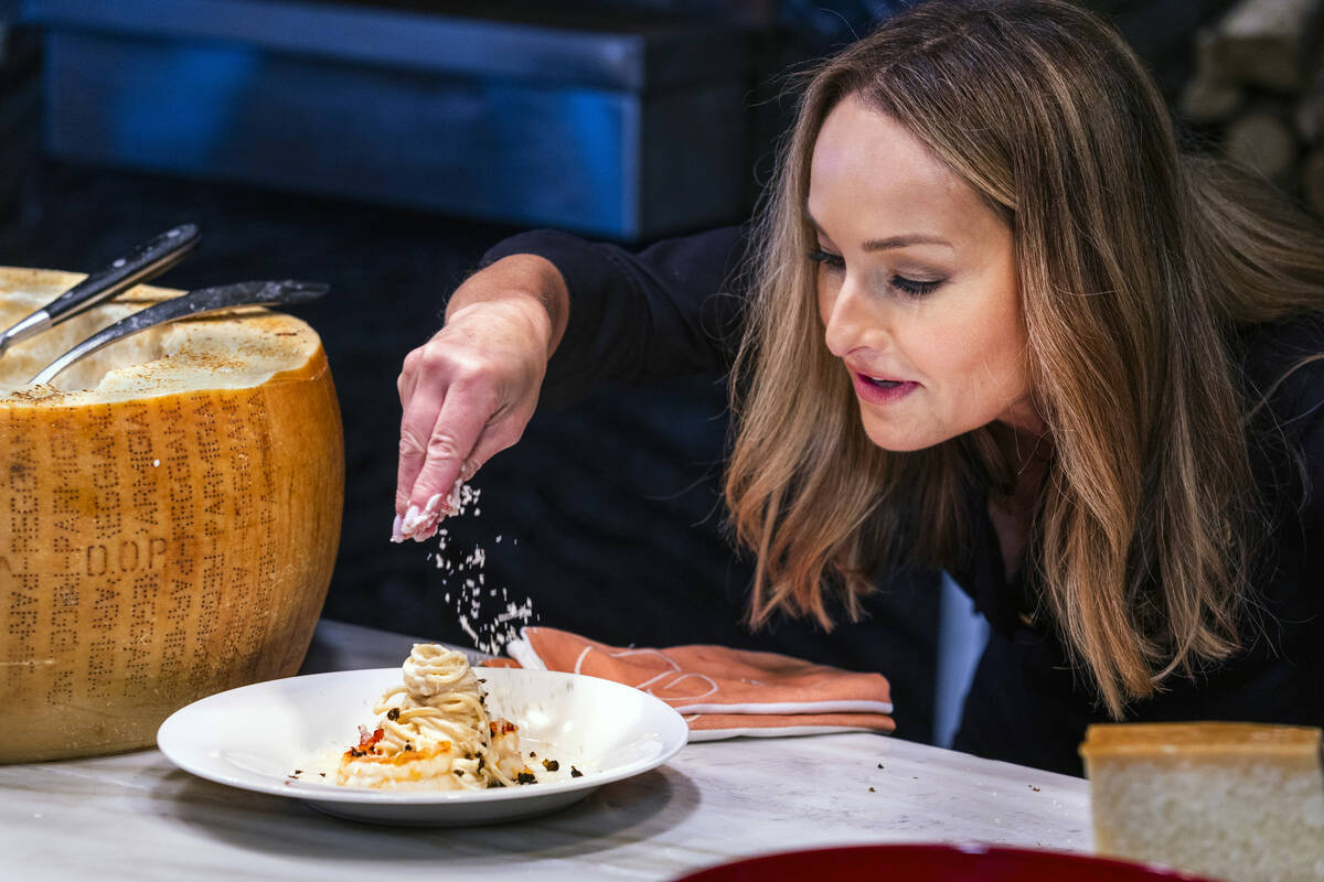 Chef Giada De Laurentiis celebrates the 10th anniversary of Giada restaurant with a pasta twirl ...