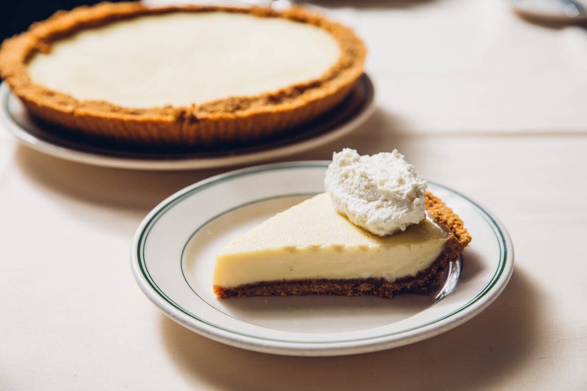 The famed key lime pie from Joe's Seafood, Prime Steak & Stone Crab. In October 2024, the resta ...