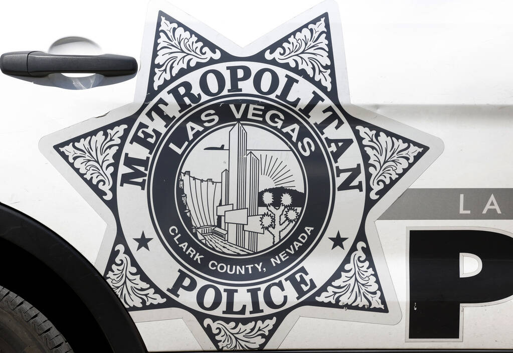 A Metro police vehicle on Monday, April 8, 2024, in Las Vegas. (Bizuayehu Tesfaye/Las Vegas Rev ...